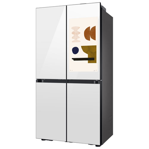 Samsung BESPOKE 36" 22.5 Cu Ft Counter Depth 4-Door French Door Refrigerator w/ Family Hub -White