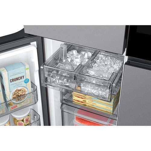 Samsung BESPOKE 36" 22.5 Cu Ft Counter Depth 4-Door Flex Refrigerator w/ AI Family Hub (RF23DB9900QDAC) -SS
