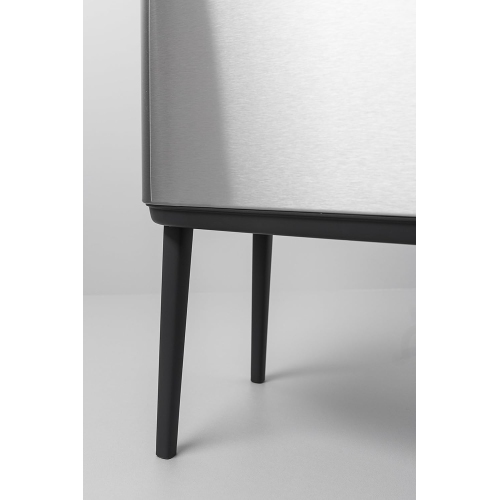 Brabantia – bac tactile Bo avec compartiments en plastique, 3 x acier mat 11&nbsp;L résistant aux traces de doigts, 3 intérieur