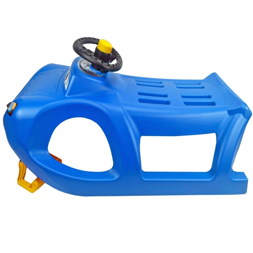Luge d'hiver ArcticThrill pour enfants - luge SnoWheel - toboggan avec corde et volant décoratif; traîneau d'hiver en plastique pour les tout-petits