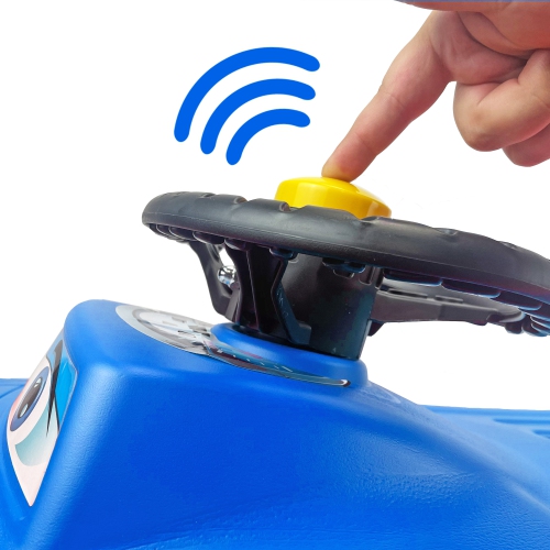 Luge d'hiver ArcticThrill pour enfants - luge SnoWheel - toboggan avec corde et volant décoratif; traîneau d'hiver en plastique pour les tout-petits