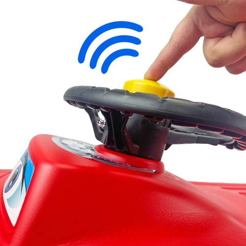 Luge d'hiver ArcticThrill pour enfants - luge SnoWheel - toboggan avec corde et volant décoratif; traîneau d'hiver en plastique pour les tout-petits