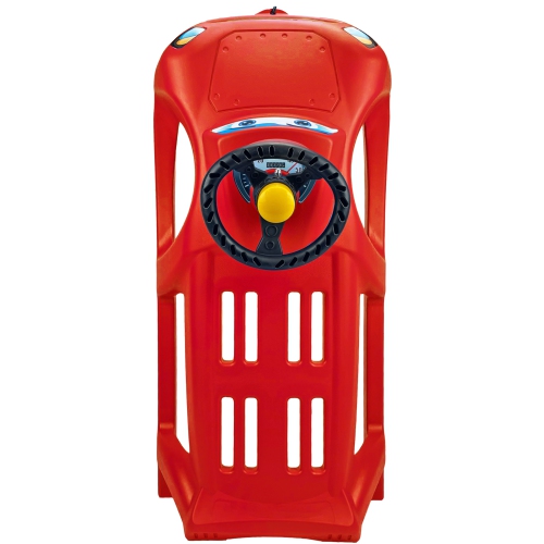 Luge d'hiver ArcticThrill pour enfants - luge SnoWheel - toboggan avec corde et volant décoratif; traîneau d'hiver en plastique pour les tout-petits