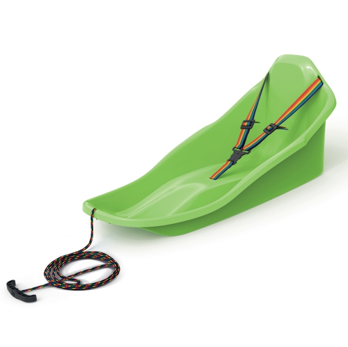 Luge de neige d'ArcticThrill pour enfants - traîneau explosif - toboggan avec corde et ceinture de sécurité; traîneau d'hiver en plastique pour les t