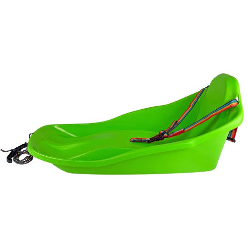 ArcticThrill Snow Sled for Kids - ExploRide Sledge - Toboggan with Pull Rope and Safety Belt; Outdoor Plastic Winter Sleigh for Toddlers & Kids