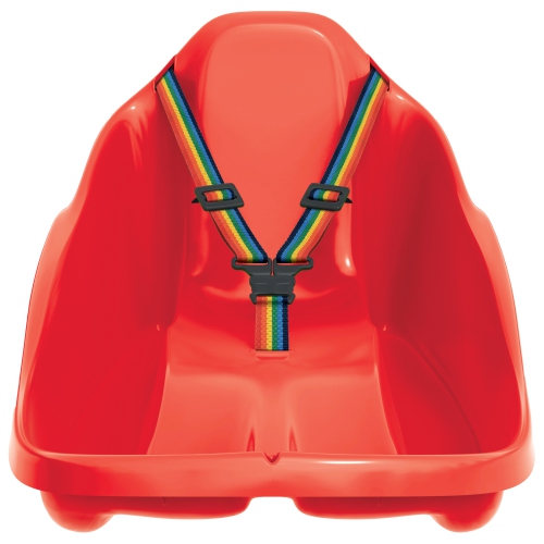 Luge de neige d'ArcticThrill pour enfants - traîneau explosif - toboggan avec corde et ceinture de sécurité; traîneau d'hiver en plastique pour les