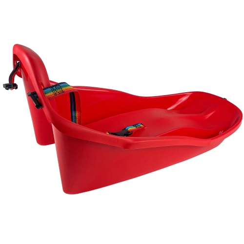 Luge de neige d'ArcticThrill pour enfants - traîneau explosif - toboggan avec corde et ceinture de sécurité; traîneau d'hiver en plastique pour les