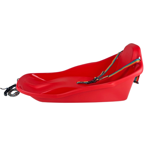 Luge de neige d'ArcticThrill pour enfants - traîneau explosif - toboggan avec corde et ceinture de sécurité; traîneau d'hiver en plastique pour les