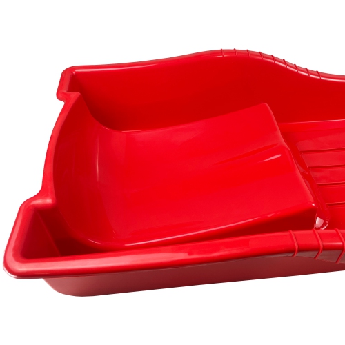 ArcticThrill Snow Sled for Kids - SnowBoat Sledge - Single Rider Toboggan with Pull Rope; Outdoor Plastic Winter Sleigh for Toddlers & Kids