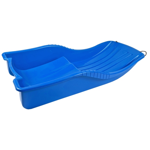 ArcticThrill Snow Sled for Kids - SnowBoat Sledge - Single Rider Toboggan with Pull Rope; Outdoor Plastic Winter Sleigh for Toddlers & Kids