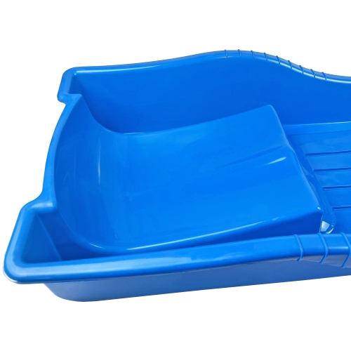 ArcticThrill Snow Sled for Kids - SnowBoat Sledge - Single Rider Toboggan with Pull Rope; Outdoor Plastic Winter Sleigh for Toddlers & Kids