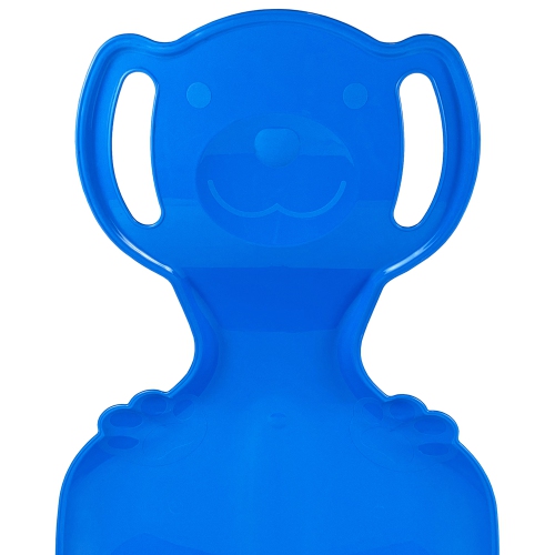 ArcticThrill Snow Sled for Kids - The Teddy Bear Slider - Single Rider Downhill Toboggan with Handles; Outdoor Plastic Winter Sleigh for Toddlers &