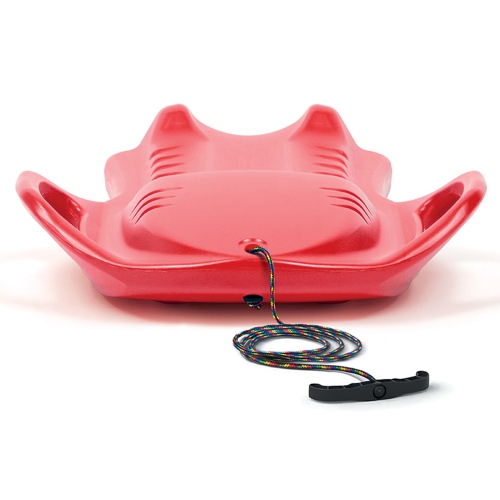 ArcticThrill Snow Sled for Kids - ParadiseRide Slider - Single Rider Sprinter Toboggan with Handles and Pull Rope; Outdoor Plastic Winter Sleigh for