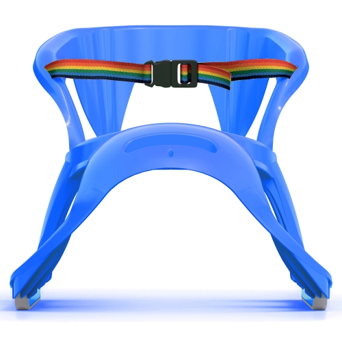 ArcticThrill Snow Sled for Kids - SnowCruise Sledge - Toboggan with Pull Rope, Backrest and Safety Belt; Outdoor Plastic Winter Sleigh for Toddlers &