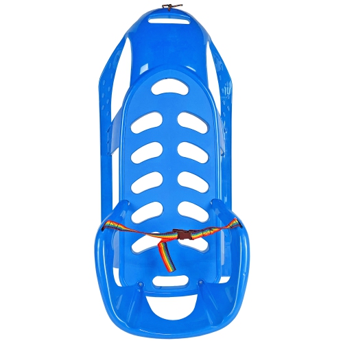 ArcticThrill Snow Sled for Kids - SnowCruise Sledge - Toboggan with Pull Rope, Backrest and Safety Belt; Outdoor Plastic Winter Sleigh for Toddlers &