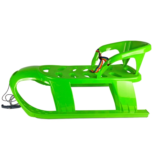 Luge de neige ArcticThrill pour enfants - luge SnowCruise - toboggan avec corde à tirer, dossier et ceinture de sécurité; traîneau d'hiver en