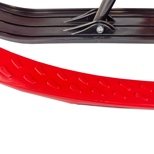 ArcticThrill Snow Sled for Kids - SnowRush Sledge - Single Rider Racer Toboggan with Pull Rope and Steering Wheel; Outdoor Plastic Winter Sleigh for