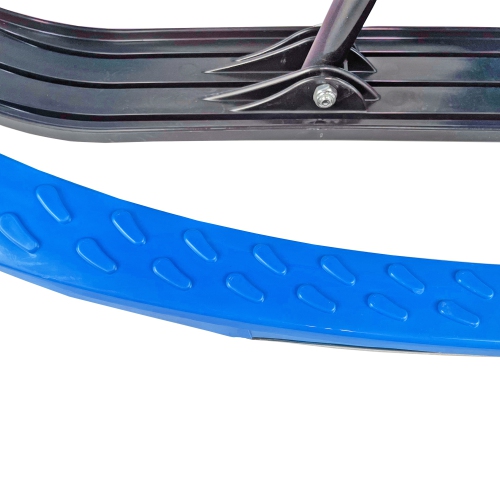 ArcticThrill Snow Sled for Kids - SnowRush Sledge - Single Rider Racer Toboggan with Pull Rope and Steering Wheel; Outdoor Plastic Winter Sleigh for