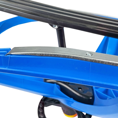 ArcticThrill Snow Sled for Kids - SnowRush Sledge - Single Rider Racer Toboggan with Pull Rope and Steering Wheel; Outdoor Plastic Winter Sleigh for