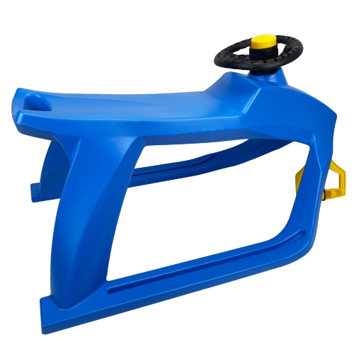 Luge d'hiver ArcticThrill pour enfants - traîneau FrostRide - toboggan avec corde et volant décoratif; traîneau d'hiver en plastique pour l'extérieur