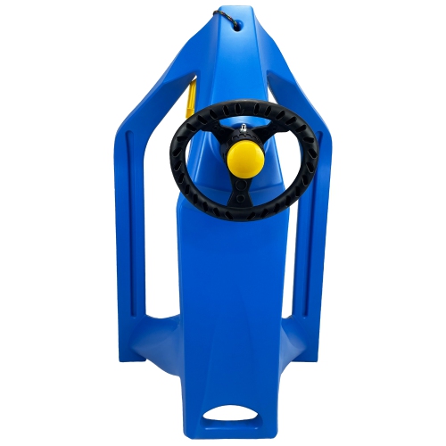 Luge d'hiver ArcticThrill pour enfants - traîneau FrostRide - toboggan avec corde et volant décoratif; traîneau d'hiver en plastique pour l'extérieur