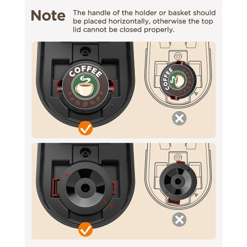 Cafetière à une tasse Strak Mini, Instant One Cup pour K Cup et café moulu
