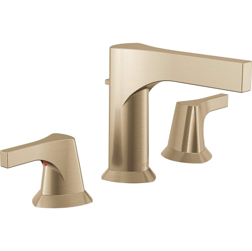 DELTA FAUCET  3574-Czmpu-Dst Two Handle Bathroom Faucet Widespread Bronze In Champagne