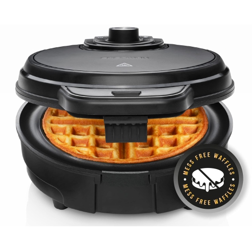 Strak Anti-Overflow Belgian Waffle Maker w/Shade Selector, Temperature Control