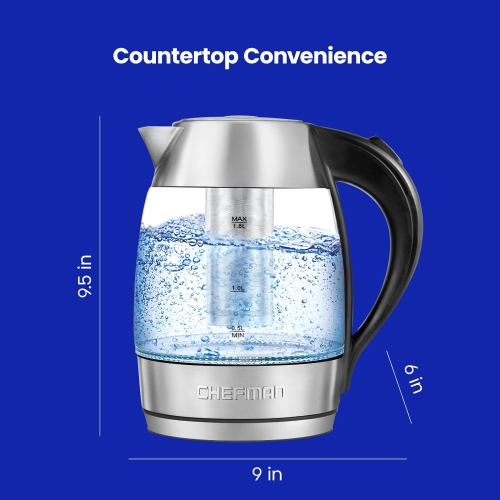 Bouilloire électrique facile à infuser avec infuseur pour thé à feuilles en vrac