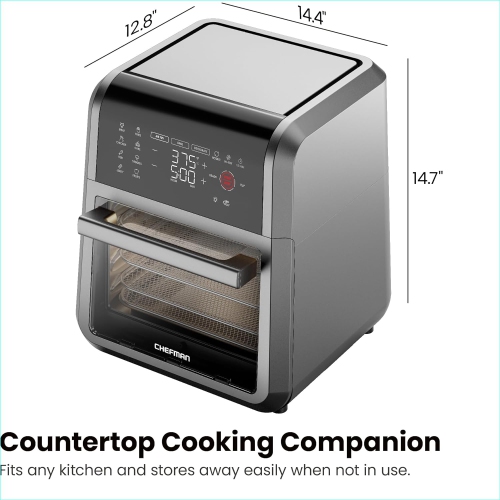 Strak Air Fryer Oven - 12-Quart 6-in-1 Rotisserie Oven and Dehydrator