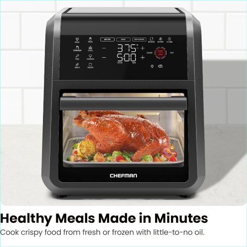 Strak Air Fryer Oven - 12-Quart 6-in-1 Rotisserie Oven and Dehydrator