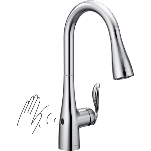 Moen 7594ewc Arbor Motionsense Wave Touchless One Handle Pulldown Kitchen Faucet Featuring Power 6764