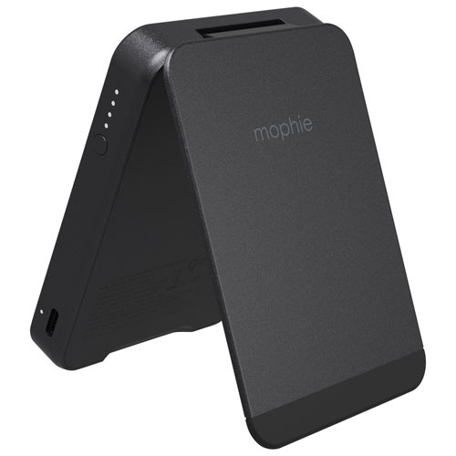 Chargeur portable de 5000 mAh avec support Snap+ Qi2 de Mophie - Noir