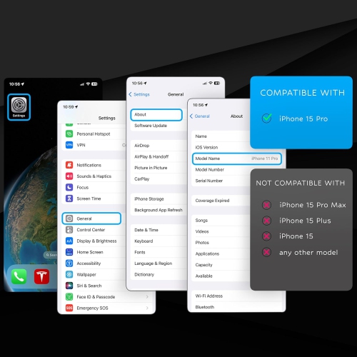 Inskin – Protecteur d’écran en verre trempé pour iPhone 15 Pro – 3+3 en verre trempé pour écran et objectif d’appareil photo, alignement automatique