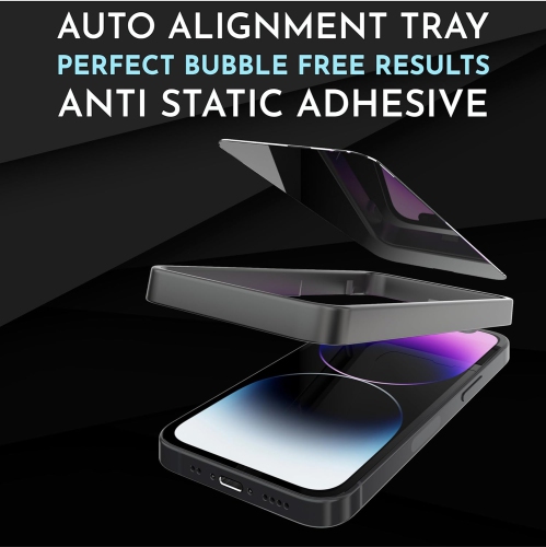 Inskin – Protecteur d’écran en verre trempé pour iPhone 15 Pro – 3+3 en verre trempé pour écran et objectif d’appareil photo, alignement automatique