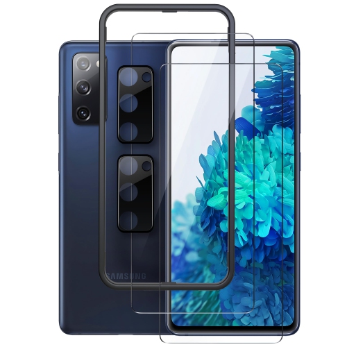 Protecteur d'écran d'Inskin pour Galaxy S20 FE de Samsung 6,5 po - 2 + 2 verres trempé pour écran et objectif d'appareil photo