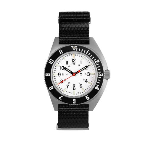 MARATHON- Arctic Steel Navigator on Nylon Defstan Strap 41mm