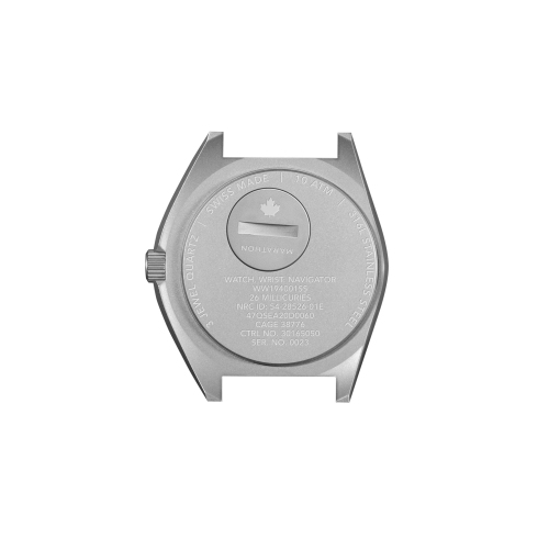 MARATHON- Arctic Steel Navigator on Nylon Defstan Strap 41mm