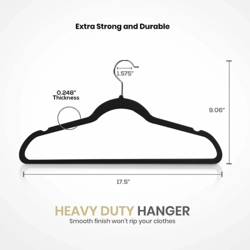 Stop Clothes Slipping: Durable & Non-Slip Velvet Hangers