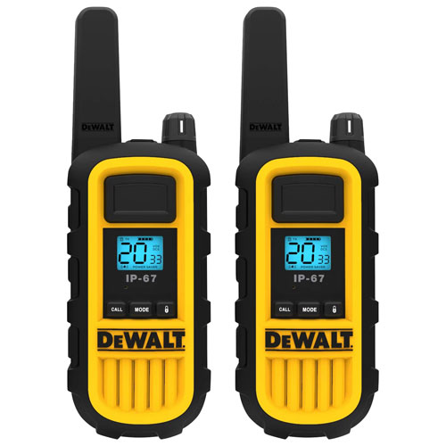 Radio bidirectionnelle robuste de DeWalt - Paquet de 2