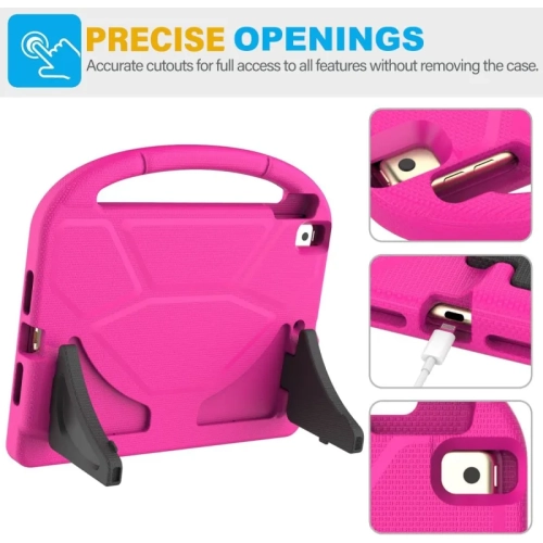 Durable Kids Case for iPad 9th/8th/7th Gen: Built-in Screen, Handle Stand, Fun Design