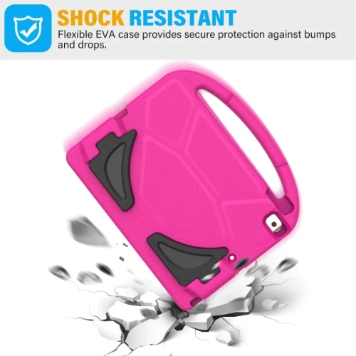 Durable Kids Case for iPad 9th/8th/7th Gen: Built-in Screen, Handle Stand, Fun Design