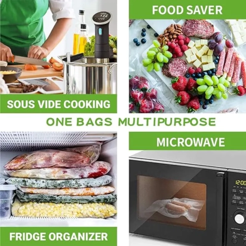 11" x 50ft Vacuum Sealer Bags for Food Saver, Sous Vide, & Storage (100ft Total)