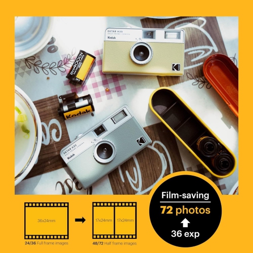 Kodak EKTAR H35 Half-Frame Film Camera, 35mm, Reusable, Focus-Free