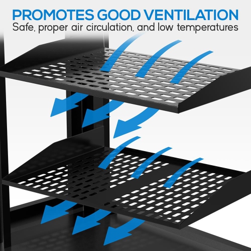 1U+2U étagères pour bâti de serveur - Plateau de montage universel pour bâti de serveur de périphériques