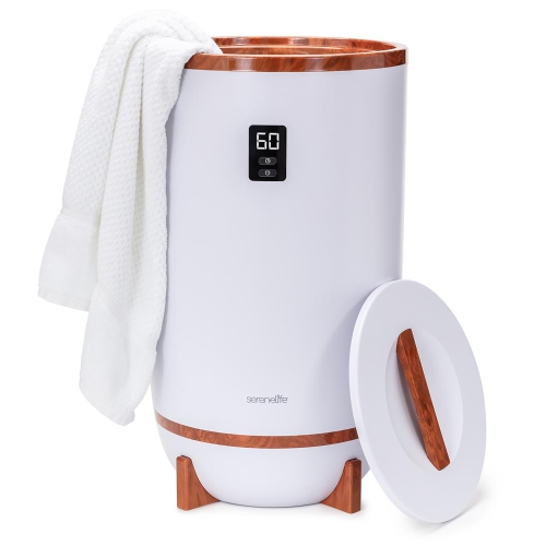 Single Touch Towel & Blanket Warmer with Fragrant Disc Holder and LED Ring