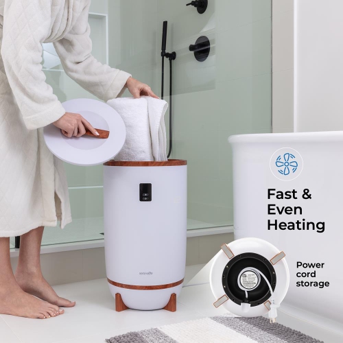 SereneLife Single Touch Towel & Blanket Warmer with Fragrant Disc Holder and LED Ring