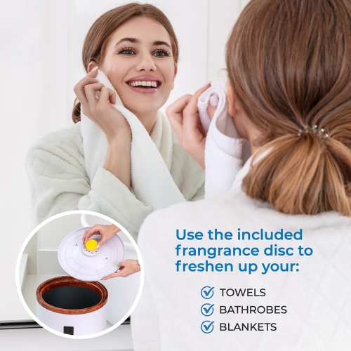 SereneLife Single Touch Towel & Blanket Warmer with Fragrant Disc Holder and LED Ring