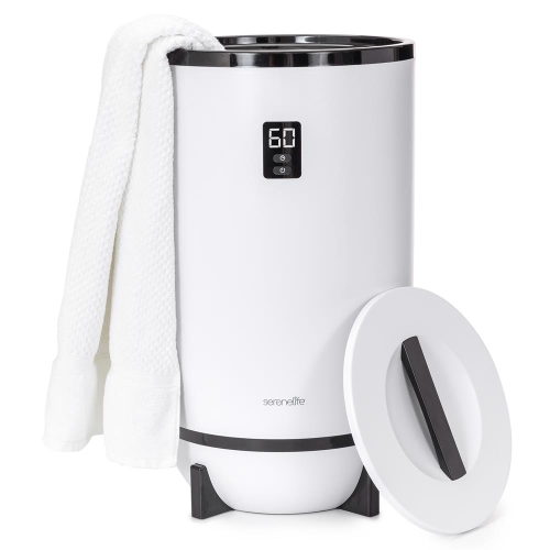 Single Touch Towel & Blanket Warmer with Fragrant Disc Holder and LED Ring