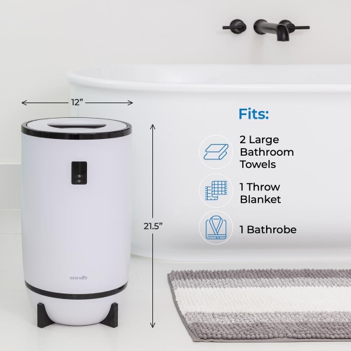 Single Touch Towel & Blanket Warmer with Fragrant Disc Holder and LED Ring